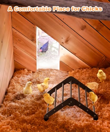 Koutemie Adjustable Chicken Perch for Coop, Small | Chick Roosting Bars for Chickens in Coop and Brooder, Baby Chicks Toys Training Supplies for Bird Parrot Hens Macaw