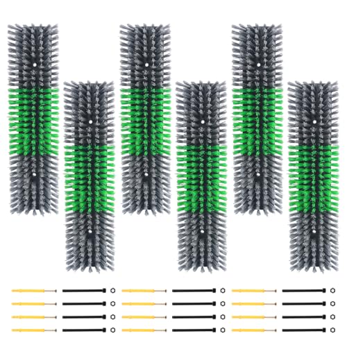 Livestock Scratch Brush for Cattle, Horses, Goats, Cow, Durable Scratching Brush, Massage Grooming Tool for Healthy Coat, Relieves Itching, Easy Install on Fence Posts(6pcs, Gray) - color: Gray, size: 6Pcs