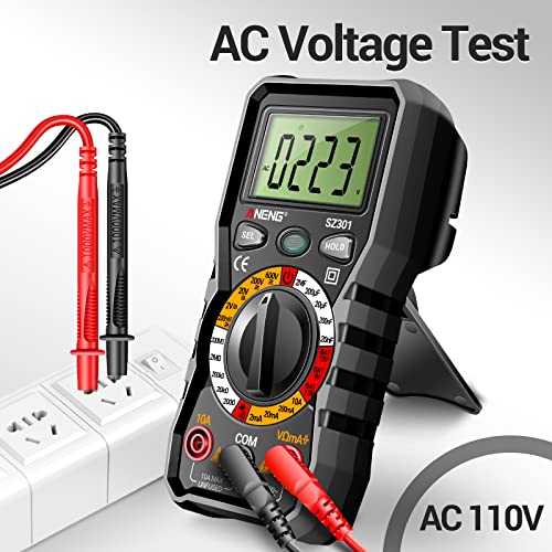 ANENG Multimeter Tester,Non Contact Voltage Tester,Amp Ohm Volt Meter,Voice Broadcast Voltage Tester Pen,Measures Current, AC/DC Voltage,Capacitance, Resistance, Continuity Diodes Electrical Tools