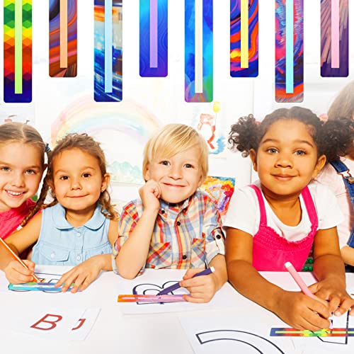 Censen 16 Pieces Guided Reading Highlight Strips for Student,Fresh Style | Highlight Bookmarks Help with Dyslexia, Line Readers for Students, Ruler Tool, Sentence Tracker, for Back to School Supply - style: Fresh Style