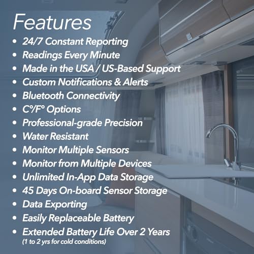SensorPush HT.w Temperature & Humidity Sensor, Water Resistant, Bluetooth | Bluetooth sensor measures dewpoint, VPD & heat index, indoor/outdoor, unlimited in-app data, works with G1 Gateway, USA made