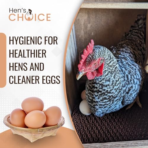 Hen's Choice™ - Chicken Nesting Box Pads x6 | Washable Plastic Nesting Box Liner | Chicken Bedding for Coop - size: 12" x 12" (x6 std)