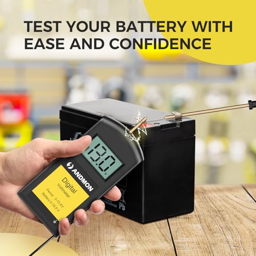 Versatile Electric Fence Tester, Battery Testing with Large LCD Display, Digital Electric Fence Voltage Tester, Accurate Testing Range 0 to13000V, Portable Design