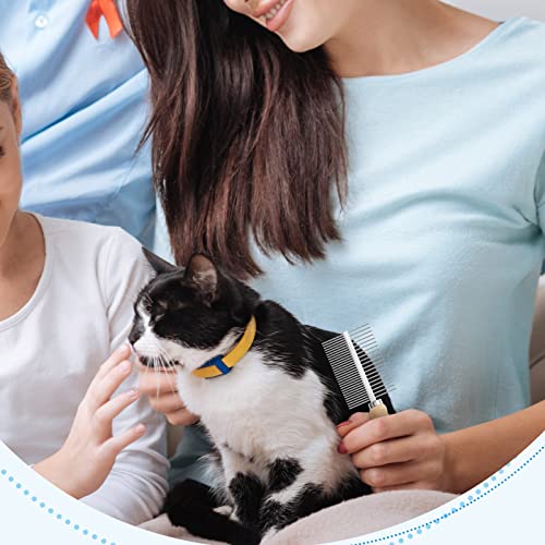 2 Pcs Dog Metal Combs Cat Wooden Handle Grooming Combs Stainless Steel Hairbrush Double Side Metal for Pet Dog Grooming Brush Pet Flea Hairbrush for Long Short Hair Fur Brush Tool