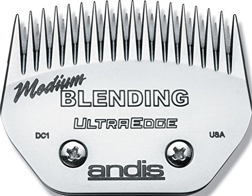 Andis 64330 UltraEdge Detachable Blending Blade – Carbon Steel Dog Clipper Blade, 1/16" Cut Length, Professional Grooming Performance - style: Medium Blending