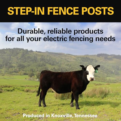 Zareba 4-Foot Step-in Electric Fence Posts - 28 Pack for Electric Fence System - Sturdy Construction - A-48B28, Black - Easy to Install Step in Posts, Includes 28 - style: 28 Black Posts
