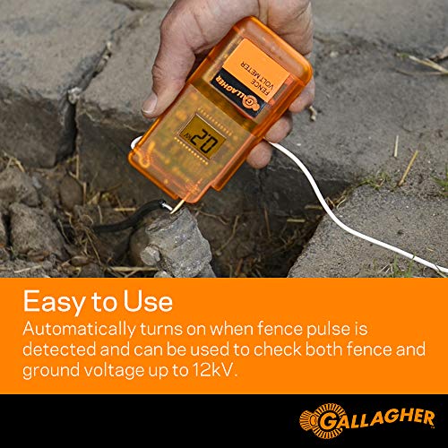 Gallagher S30 Lithium Solar Fence Charger with Digital Voltage Meter Bundle | Great for Homesteads, Gardens, Orchards, Pets, and More