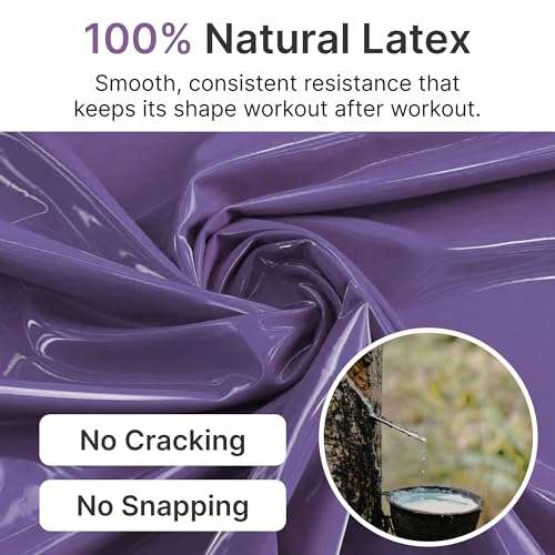 TechStone Resistance Bands Set – 5 Levels Loop Exercise Bands for Men & Women, Elastic Workout Bands for Home Gym, Training, Yoga & Fitness, Carry Bag Included - color: Purple