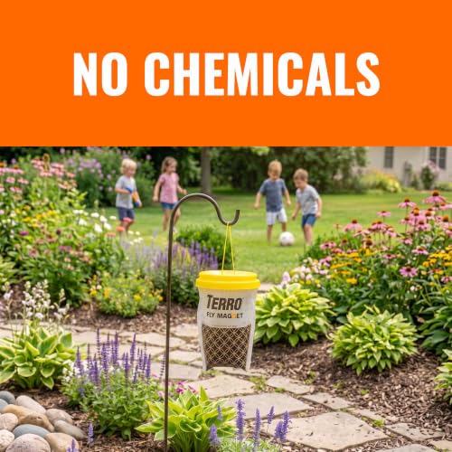 TERRO Fly Magnet Disposable Outdoor Fly Trap with Bait - T524 - Outdoor Fly Trap - Attract & Trap Flies Easily - Effective Insect Control