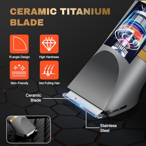 Men Ball Shaver, 3-in-1 Titanium Blade Pubic Trimmer IPX7 Wet Dry Electric Razor