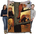 Pure Country Weavers Red Panda Blanket by Vincent HIE - Gift Tapestry Throw Woven from Cotton - Made in The USA (72x54) - color: Red Panda