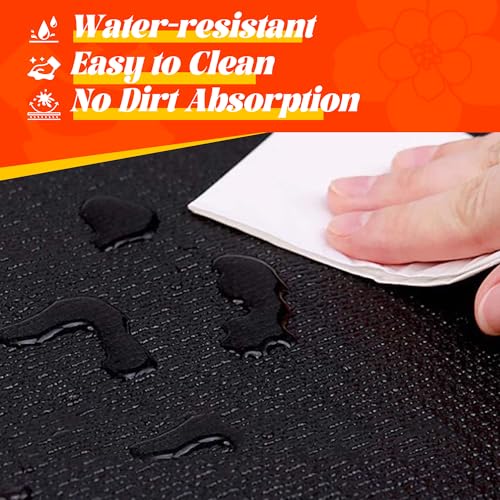 VTORY Extra Thick Large Exercise Mat, 8mm PVC Large Workout Mat 7x5/6x4 | Non-Slip, Ultra Durable, Heavy-Duty, Shoes-Friendly, High-Density, Large Yoga Mat for Home Gym, Cardio, Strength, HIIT, MMA - size: 7'x5'x8mm