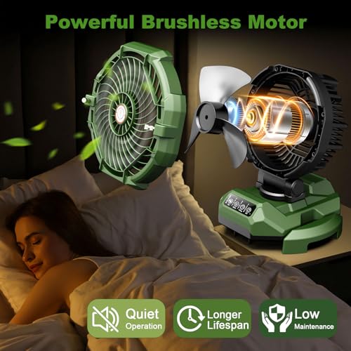 Portable Misting Fan (Green B) - color: Green B