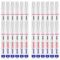 White Paint Markers, 24 Pack Oil-Based Waterproof Quick Dry Permanent Paint Pen Set for Rocks Painting, Wood, Fabric, Plastic, Canvas, Glass, Mugs, Metal, Tire, Stone, DIY Craft - color: White