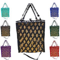 Majestic Ally Double Side Open Slow Feeder Hay Bag - Diamond shaped Obliquely Placed Webbing (Black) - color: Black