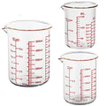 3 Piece Glass Measuring Cup Set, Includes 1/2-Cup, 1-Cup, and 2-Cup High Borosilicate Glasss Liquid Measuring Cups, Dishwasher, Freezer, Microwave, and Preheated Oven Safe, Essential Kitchen Tools - size: 1/2Cups/1Cups/2Cups Measuring Cup Set