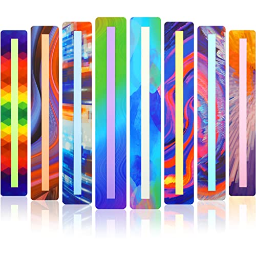 Censen 16 Pieces Guided Reading Highlight Strips for Student,Fresh Style | Highlight Bookmarks Help with Dyslexia, Line Readers for Students, Ruler Tool, Sentence Tracker, for Back to School Supply - style: Fresh Style
