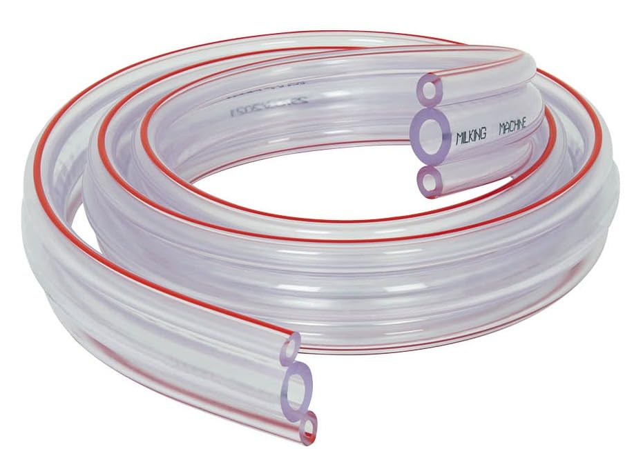 200cc Cow Milking Machine Cluster Assembly, Acrylic Teat Cup Shells, Extra Small 20mm Silicone Liners, 3-Way Milk and Pulsator Hose, Complete Milking Unit
