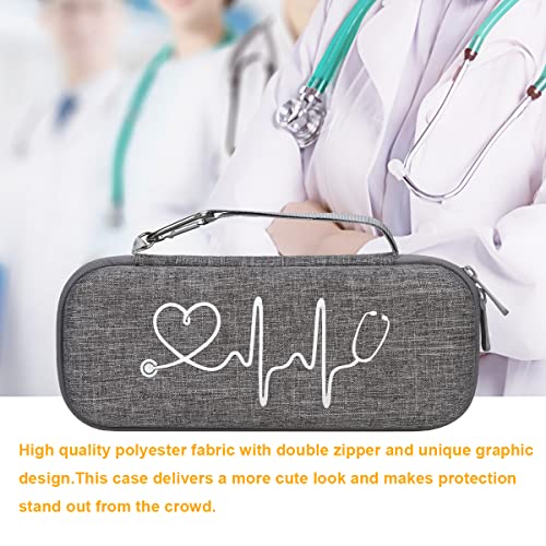 BOVKE Stethoscope Case for 3M Littmann Classic III Monitoring, Lightweight II S.E, Cardiology IV Diagnostic, MDF Acoustica Stethoscopes, Extra Room for Nurse Essentials and Supplies, Volcanic Grey - color: Volcanic Grey
