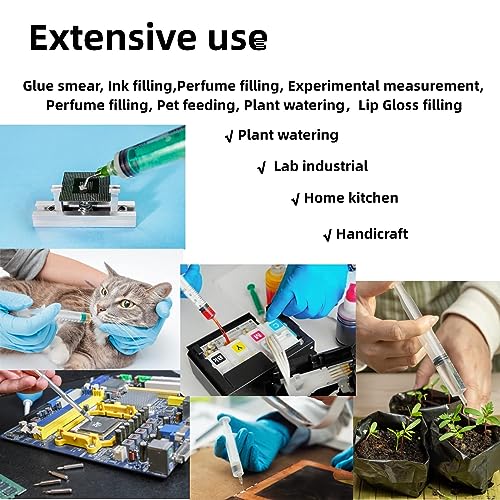 Large Glue Dispenser, 20ml, 60ml, 100ml Measuring Dispenser with Glue Dispensing and Caps. Epoxy Resin, Watering Plants, Glue Applicator or Oil, Measuring and Refilling - size: 4 Pack Large Dispensers