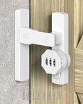 Flip 90/180 Degree Sliding Barn Door Lock Latch, White | Keyless 3-Digit Combination Latch Lock for Shed, Closet, Cabinet, Bedroom, Cupboard, Screen, Sliding/Swinging Door - color: White-1 Pc