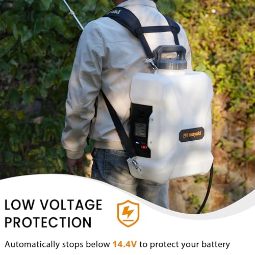 3 Gallon Lawn Garden Sprayer Compatible with DeWalt 20V MAX Battery | Backpack Pump Sprayer with 2.0Ah Battery,7 Nozzles, Adjustable Pressure,Translucent Tank for Spraying,Watering,Weeds,Cleaning - color: Gray