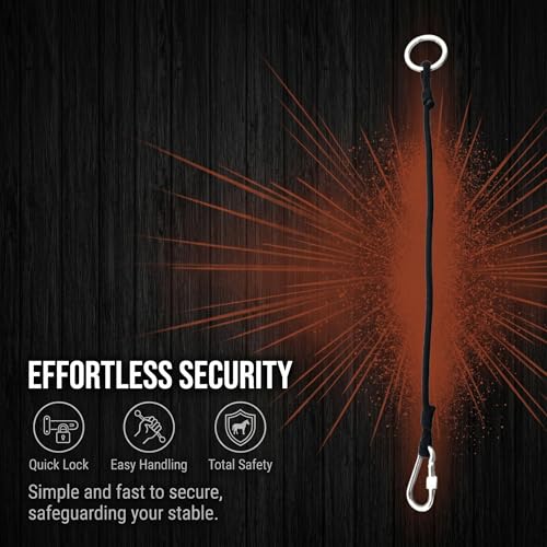 25 Inch Thick Horse Gate Rope, 0.4 Inch Heavy Duty Reinforced Gate Latch Strap, Adjustable Horse Stall Door Tie Rope, Durable Nylon Horse Fence Gate Fixing Cord for Farm Barn Equestrian Equipment