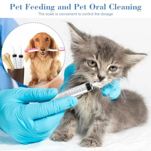100 Pcs Dental Syringe with Curved Tip,12ml Disposable Irrigation Syringe with Measure Scale for Liquid, Oral Dental Care, Tonsil Stones Removing, Feed Small Pet,Lab