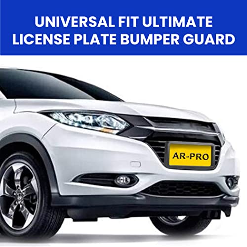 AR-PRO Ultimate License Plate Bumper Guard with Mounting Hardware - 1" Thick Rubber License Plate Frame Protects Bumper from Scratches and Dents - Universal Fit for Cars, Trucks, SUVs, and Vans - size: 1 Pack - Standard (1" Thick)