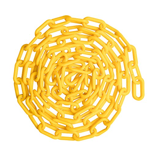 US Weight 1.5" x 50' SunSheild Plastic Safety Chain – Yellow - color: Yellow, size: 50 Feet