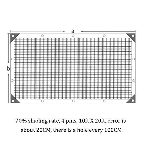 winemana 10x20FT Shade Cloth for Garden Mesh Tarp Pergola Sun Shade | 70% UV Resistant,for Greenhouse Vegetables Plants Dog Kennel Chicken Coop, Outdoor Patio SunShade - size: 10 FT x 20 FT