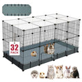 VISCOO 32 Panels Small Animal Playpen,47.5" x 23.7" x 31.5" Pet Playpen | Upgrade Waterproof Mat,Guinea Pigs, Rabbit/Bunny Cage, Bunny/Puppy Play Pen, Indoor Outdoor Portable Metal Fence - color: 47.5"L x 23.7"W x 31.5"H, style: 32 Metal Panels