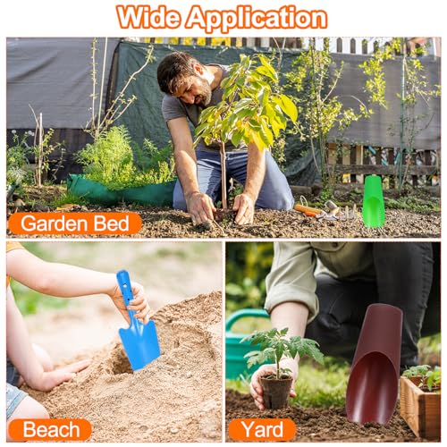 HARFINGTON Bonsai Soil Scoop 6.3" x 1.8" Plastic Colorful Mini Garden Shovel Cultivation Digging Transplanting Tools for Plant Flower Succulent Coffee Beans, Blue - color: Blue