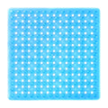 Yimobra Square Shower Floor Mat Non Slip, 21"X21" Machine Washable Bath Tub Mat, Soft on Feet, Bathmat with Drain Holes and Suction Cups, Fast Draining, Clear Blue - color: Clear Blue, size: 21 X 21 Inch