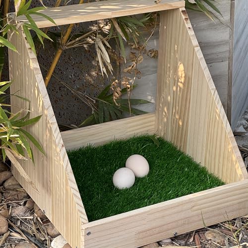 Irieiply 6 Pack 12"x12"x1.2" Chicken Nesting Pads for Laying Eggs, Washable Artificial Spring Grass Carpet Synthetic Turf Mat Nest Box Bedding for Chicken Coop