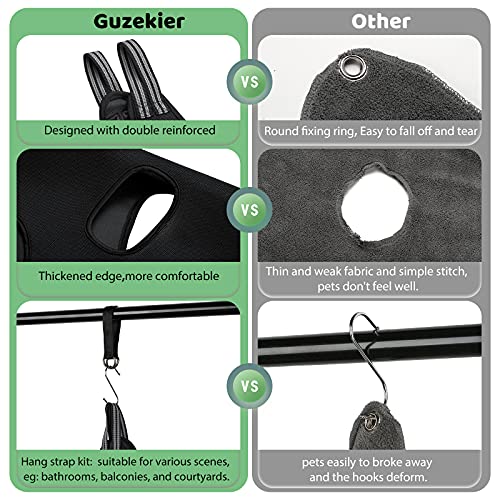 Guzekier Pet Dog Grooming Hammock Harness for Cats & Dogs, Dog Sling for Grooming, Dog Hammock Restraint Bag with Nail Clippers/Trimmer, Nail File, Pet Comb,Ear/Eye Care - size: L（Weight：45-80LB）