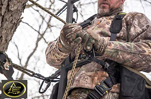 Hunter Safety System Rope Style Treestrap: 9' Hunting Safety Strap with Prussik Knot for Climbing & Treestand Security - style: 3-Pack