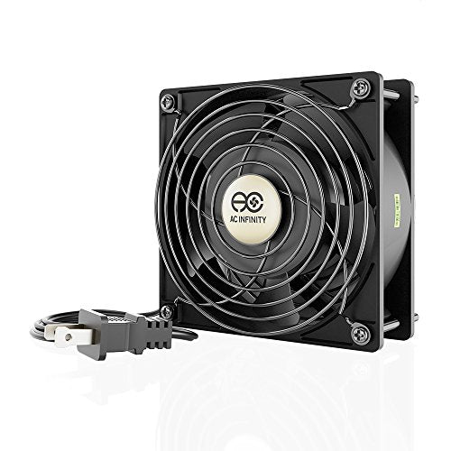 AC Infinity AXIAL LS1238, Quiet Muffin Fan, 120V AC 120mm x 38mm | Low Speed, UL-Certified for DIY Cooling Ventilation Exhaust Projects - size: Single 120 x 120 x 38 mm, Low Speed
