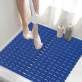 Shower Mat Non-Slip Bath Mat for Tub and Shower Stall,236 Suction Cups with Drain Holes, Quick Dry Machine Washable, Extra Grip for Stand Up Showers, Bathroom Essentials 24x24 Inch (Blue) - color: Blue
