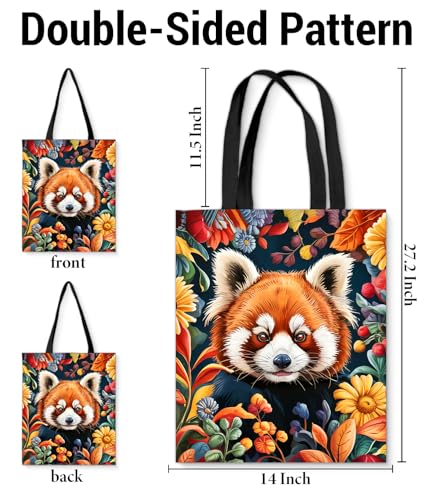 Vintage Botanical Animal Canvas Tote Bag for Women, Aesthetic Floral Animal Reusable Shoulder Bag for Shopping - color: 13