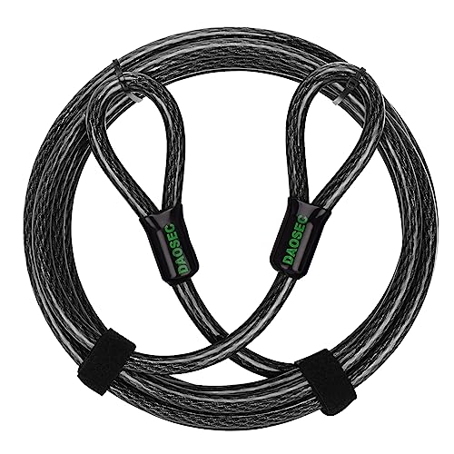 15 ft x 1/2" Heavy Duty Cut-Proof Security Cable, Kayaking & Outdoor Equipment - size: 15FT