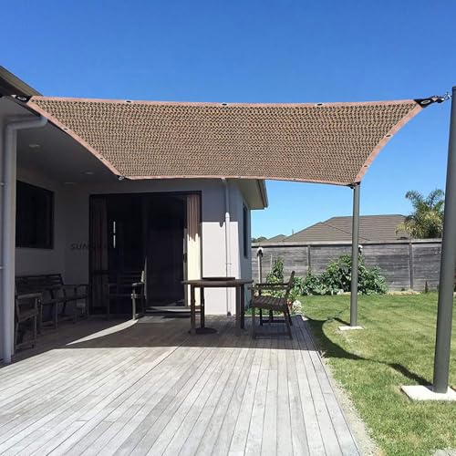 90% Shade Cloth Sun Shade Fabric Privacy Screen Shade Cover for Patio Garden Pergola Shade Cover Canopy with Gromments（Mocha 20 x 30 FT ） - color: Mocha, size: 20 x 30 FT