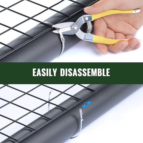 Stainless Steel Zip Tie Gun Kit with Industrial Scissors - Heavy Duty Metal Zip Ties Tensioner & Cutter Tool for Electrical, Used to Repair Outdoor Fences, Pipes, Chain Links, Garden Farm