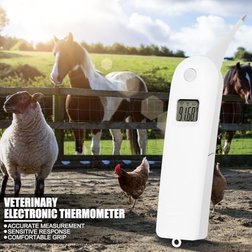 Professional Pet Veterinary Thermometer, LCD Display Fast Digital Thermometer for Livestock Pigs Cattle Sheep Dogs Horse