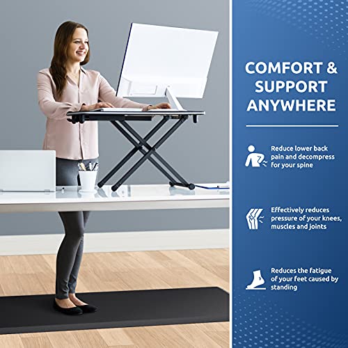 Kitchen Mat Cushioned Anti Fatigue Rug Standing and Comfort Floor Mats | Water-Resistant, Non-Slip, Easy to Clean Comfort Floor Mat for Kitchen, Sink & Office, Multiple Colors & Sizes, 17.3"x60" - color: Black, size: 60"L x 17.3"W x 0.5"Th