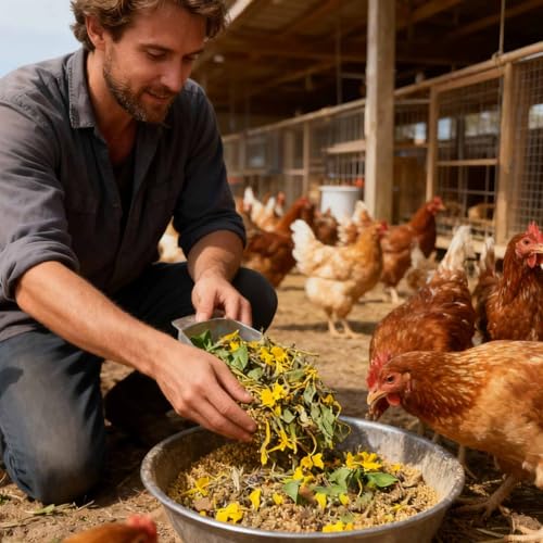 Nesting Herbs for Chicken Coop - 32 oz Natural Chicken Treats, Poultry Feed Botanical Mix, Plant-Based Coop Snacks for Daily Wellness, Feather Quality, Egg Production (2 Pound) - size: 2 Pound (Pack of 1)