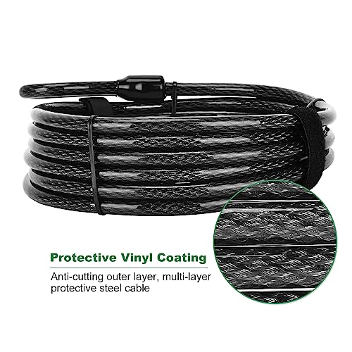 15 ft x 1/2" Heavy Duty Cut-Proof Security Cable, Kayaking & Outdoor Equipment - size: 15FT