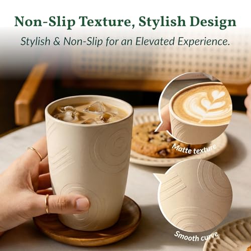 Homienly Plastic Cups Alternatives Unbreakable Drinking Glasses Wheat Straw Cup Sets for Kitchen Camping Party RV Stackable Water Tumblers Dishwasher Freezer & Microwave Safe 6 PCS (12OZ, Multi) - color: Colorful, size: 12 Ounces