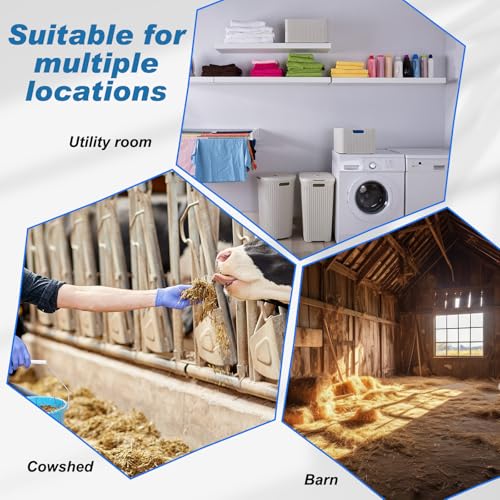 Yaocom 2 Set Blue Wall Mount Hay Feeder for Horses Goats Heavy Duty Hay Rack with Net Slow Feeder Wall Mounted for Stall Barn, Easy to Install and Save Hays (Square) - color: Blue