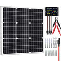 Solar Panel Kit 50W 12V, Waterproof Solar Battery Trickle Charger Maintainer + Waterproof Controller + Adjustable Mount Bracket for Boat Car RV Motorcycle(Without Mounting Bracket) - size: 50W PWM+Load Kit